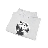 Fishing Bite Me Unisex Heavy Blend Hoodie for Anglers Comfort - Ocean State Styles