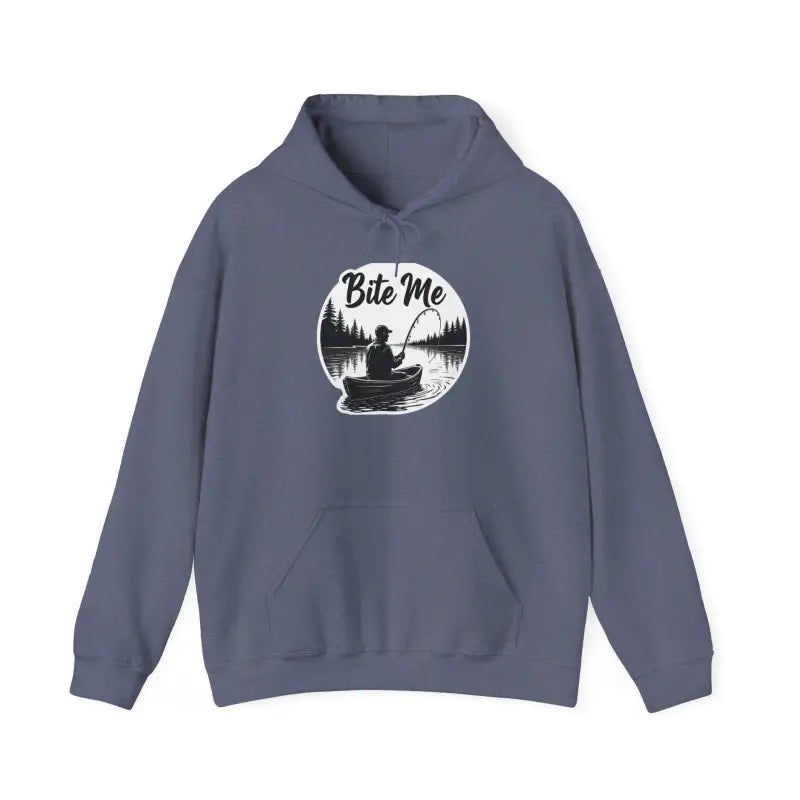Fishing Bite Me Unisex Heavy Blend Hoodie for Anglers Comfort - Ocean State Styles