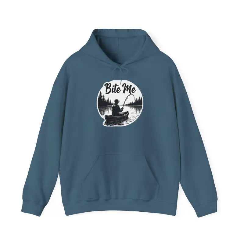 Fishing Bite Me Unisex Heavy Blend Hoodie for Anglers Comfort - Ocean State Styles