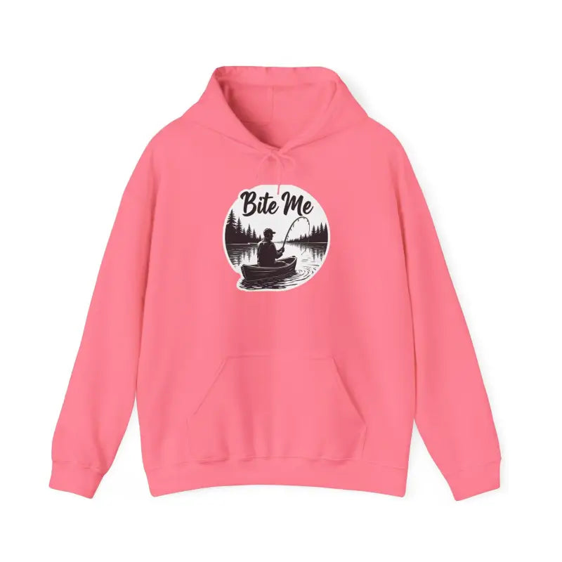 Fishing Bite Me Unisex Heavy Blend Hoodie for Anglers Comfort - Ocean State Styles