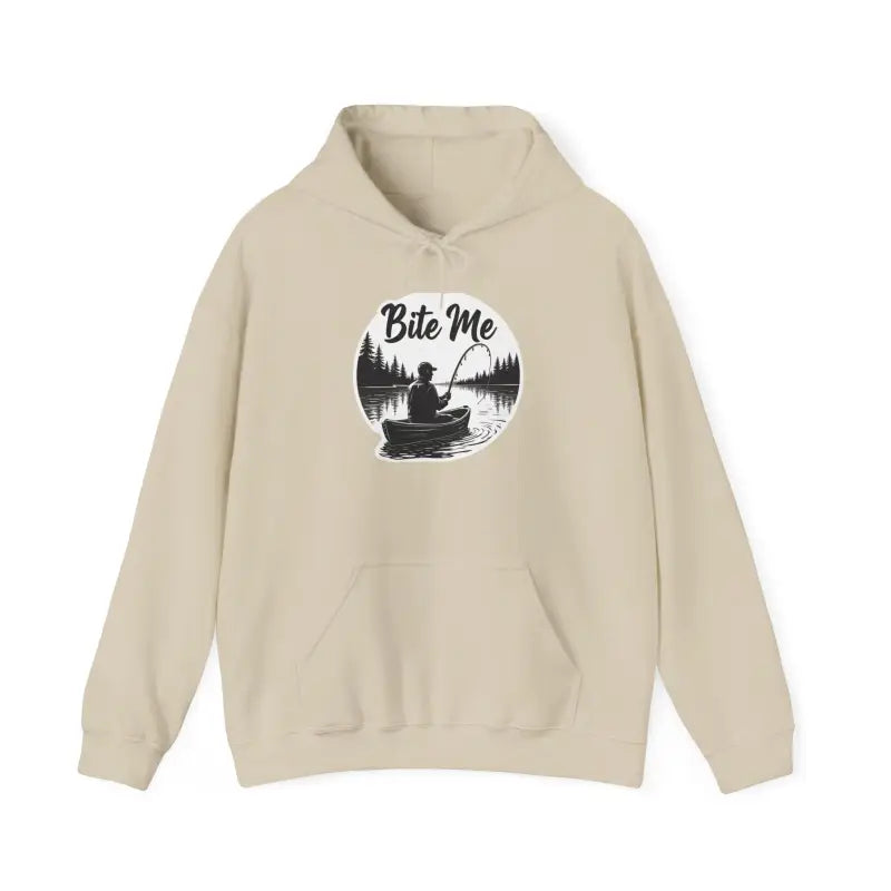 Fishing Bite Me Unisex Heavy Blend Hoodie for Anglers Comfort - Ocean State Styles