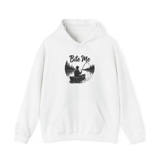 Fishing Bite Me Unisex Heavy Blend Hoodie for Anglers Comfort - Ocean State Styles