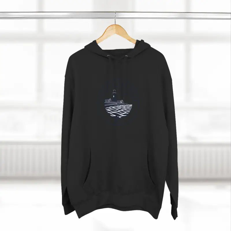 Fleece Hoodie Block Island Rhode Island Lighthouse Unisex Sweatshirt - Ocean State Styles