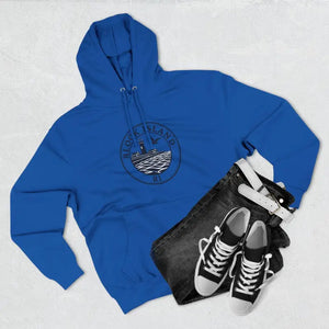 Fleece Hoodie Block Island Rhode Island Lighthouse Unisex Sweatshirt - Ocean State Styles
