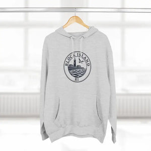 Fleece Hoodie Block Island Rhode Island Lighthouse Unisex Sweatshirt - Ocean State Styles