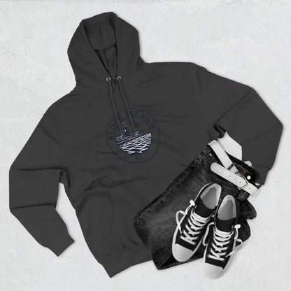 Gray hoodie with graphic design from Block Island North Light Unisex Fleece Hoodie