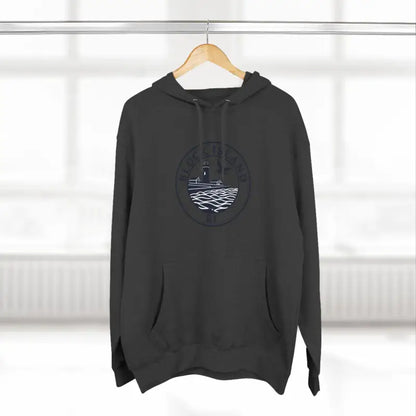 Gray hooded sweatshirt for Block Island North Light Unisex Fleece Hoodie