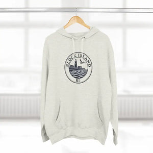 Fleece Hoodie Block Island Rhode Island Lighthouse Unisex Sweatshirt - Ocean State Styles