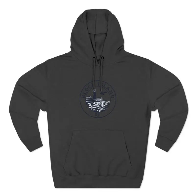 Gray hooded sweatshirt from Block Island North Light Unisex Fleece Hoodie collection