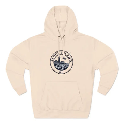 Beige Block Island North Light Unisex Fleece Hoodie with unique design