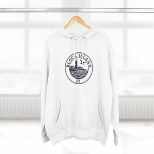 Fleece Hoodie Block Island Rhode Island Lighthouse Unisex Sweatshirt - Ocean State Styles
