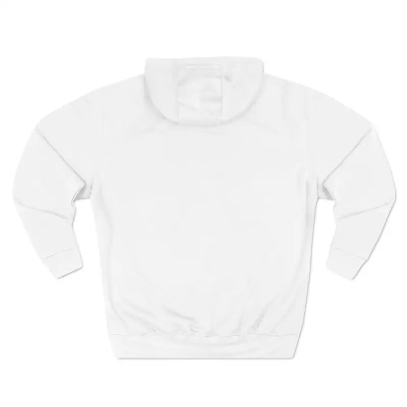 White hooded sweatshirt featuring Block Island North Light Unisex Fleece Hoodie design