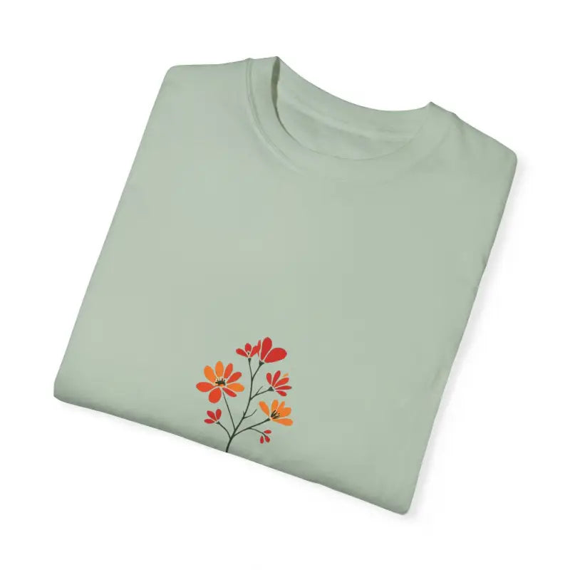 Floral Design Unisex T-Shirt Collection in Salmon White and Light Green - Ocean State Styles