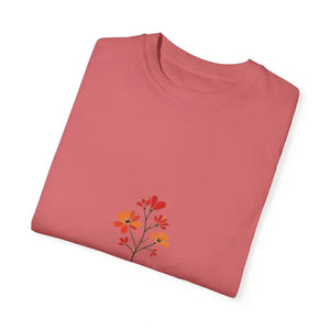 Floral Design Unisex T-Shirt Collection in Salmon White and Light Green - Ocean State Styles