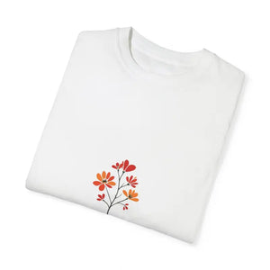 Floral Design Unisex T-Shirt Collection in Salmon White and Light Green - Ocean State Styles