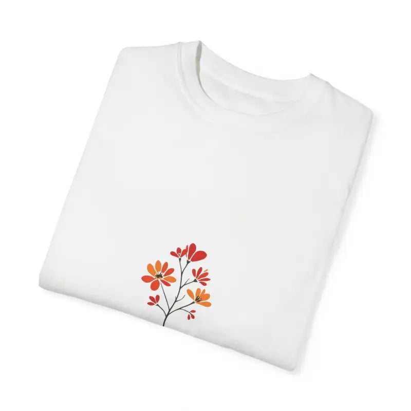 Floral Design Unisex T-Shirt Collection in Salmon White and Light Green - Ocean State Styles