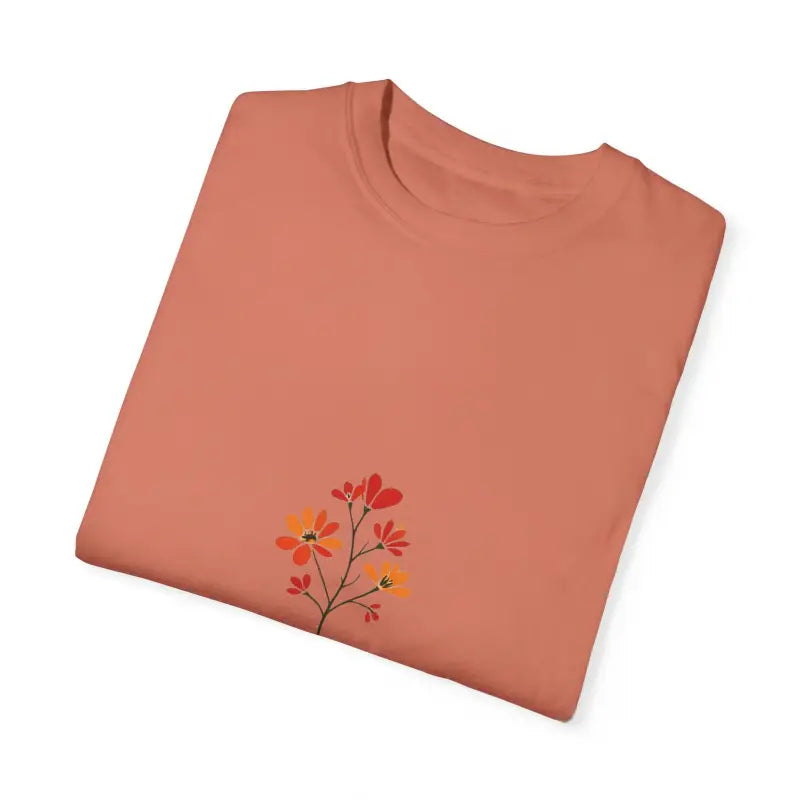 Floral Design Unisex T-Shirt Collection in Salmon White and Light Green - Ocean State Styles