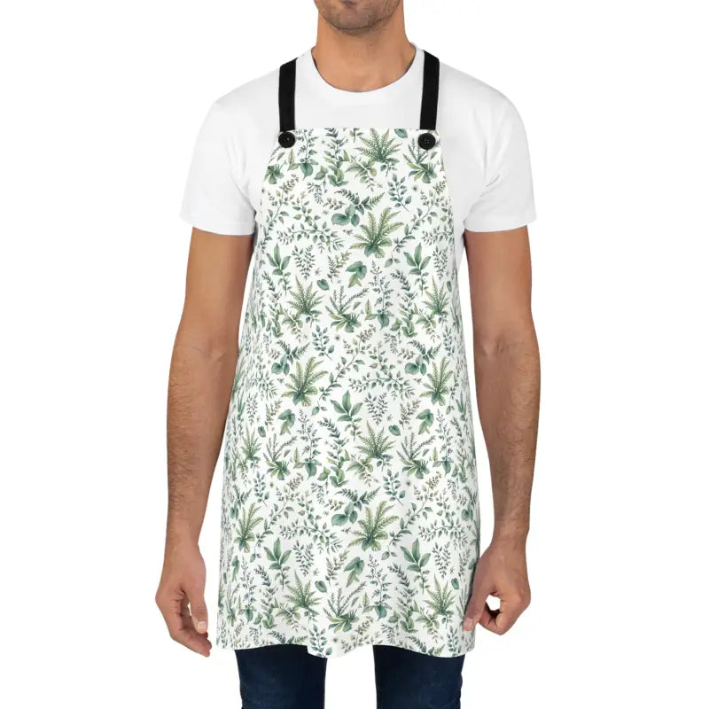 Floral Patterned Apron with Black Straps and Ties - Ocean State Styles
