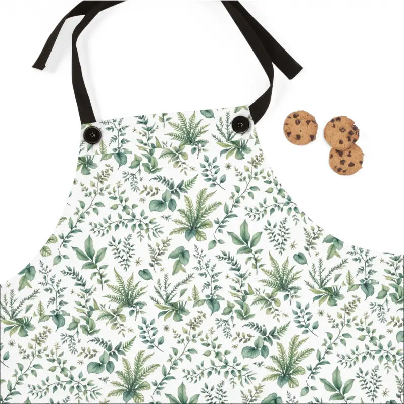 Floral Patterned Apron with Black Straps and Ties - Ocean State Styles