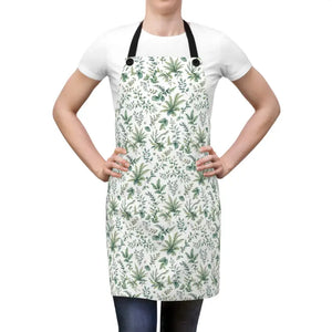 Floral Patterned Apron with Black Straps and Ties - Ocean State Styles
