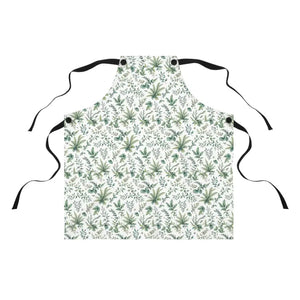 Floral Patterned Apron with Black Straps and Ties - Ocean State Styles