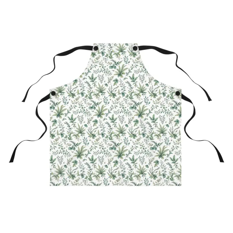 Floral Patterned Apron with Black Straps and Ties - Ocean State Styles