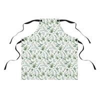 Floral Patterned Apron with Black Straps and Ties - Ocean State Styles