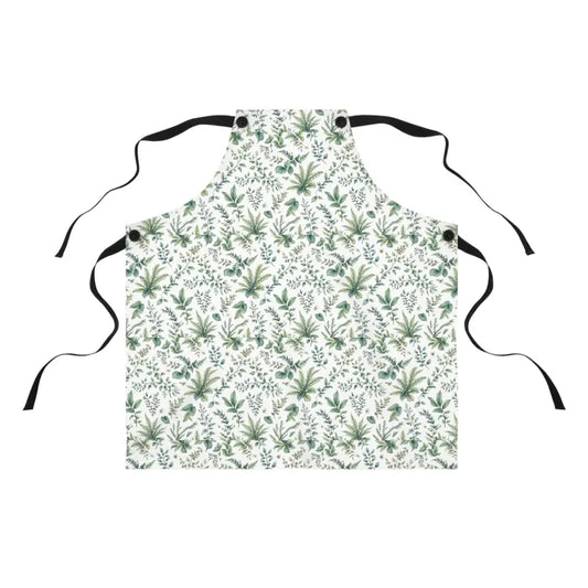 Floral Patterned Apron with Black Straps and Ties - Ocean State Styles