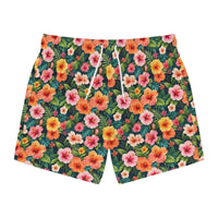 Floral Patterned Swim Trunks for Summer Beachwear - Ocean State Styles