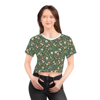 Floral Print Crop Top for Chic Casual Wear - Ocean State Styles