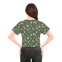 Floral Print Crop Top for Chic Casual Wear - Ocean State Styles