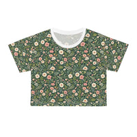 Floral Print Crop Top for Chic Casual Wear - Ocean State Styles
