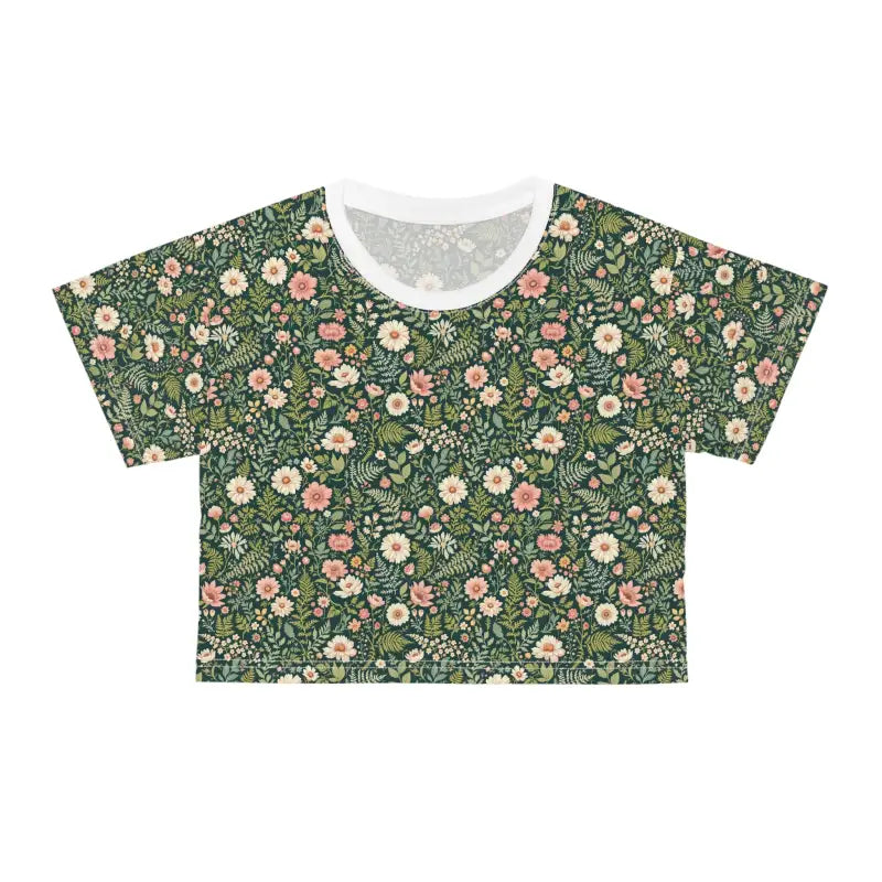 Floral Print Crop Top for Chic Casual Wear - Ocean State Styles