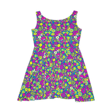 Floral Print Skater Dress for Spring Celebrations featuring a stylish sleeveless design