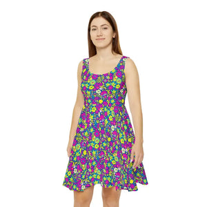Floral Print Skater Dress for Spring Celebrations - Ocean State Styles