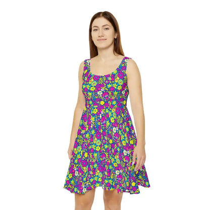 Floral Print Skater Dress for Spring Celebrations showcasing vibrant floral patterns