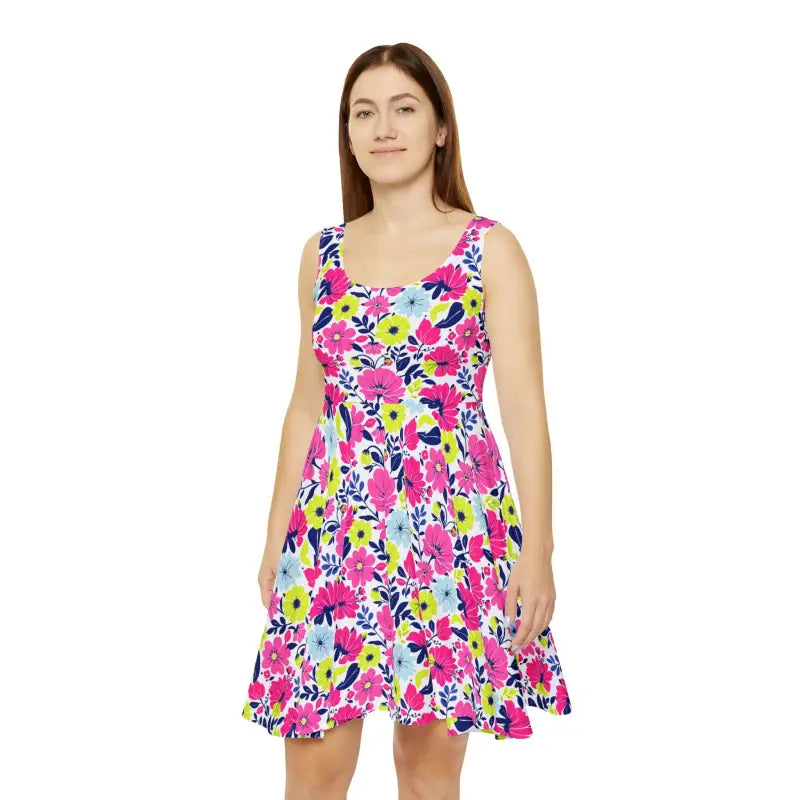 Floral Women’s Skater Dress showcasing vibrant floral print for summer style