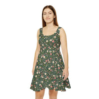 Floral Print Sleeveless Skater Dress for Women - Ocean State Styles