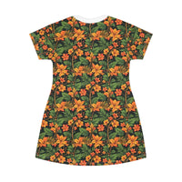 Floral Print T Shirt Dress for Women Lightweight Summer Style - Ocean State Styles
