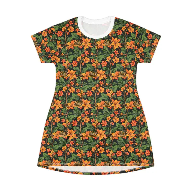 Floral Print T Shirt Dress for Women Lightweight Summer Style - Ocean State Styles