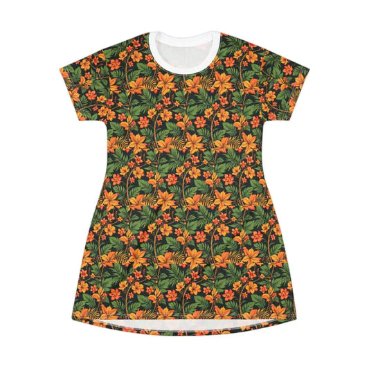 Floral Print T Shirt Dress for Women Lightweight Summer Style - Ocean State Styles