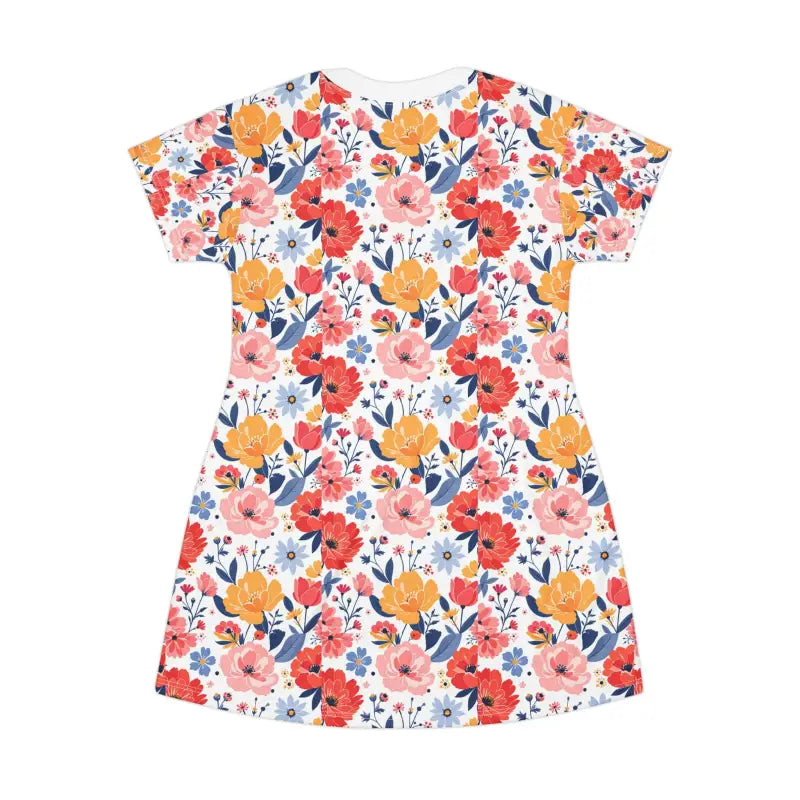 Floral Print T Shirt Dress for Women Lightweight Summer Casual Outfit - Ocean State Styles