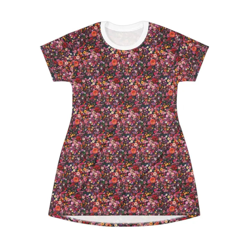 Floral Print T Shirt Dress Casual Summer Style for Women - Ocean State Styles