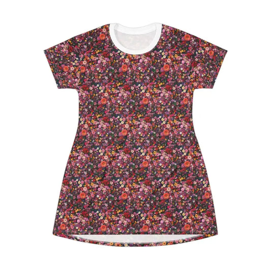 Floral Print T Shirt Dress Casual Summer Style for Women - Ocean State Styles