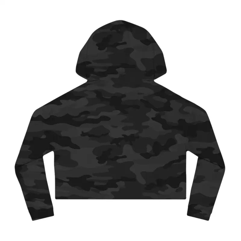 Dark gray camouflage cropped hoodie from Flower Child Pastel Floral Print collection