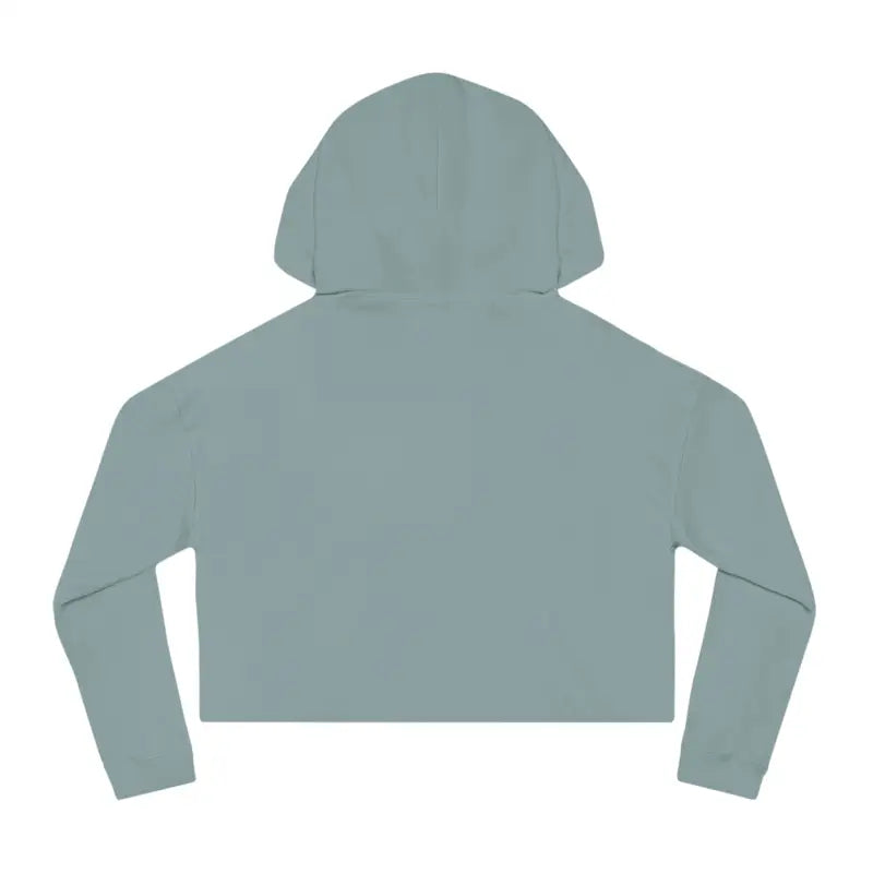 Light blue-green cropped hoodie with long sleeves from Flower Child Pastel Floral Print collection