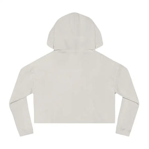 Light grey long-sleeved cropped hoodie with relaxed fit from Flower Child Pastel Floral Print collection