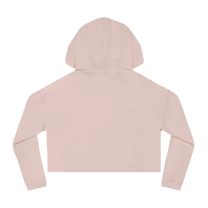Pale pink cropped hoodie with long sleeves from Flower Child Pastel Floral Print collection