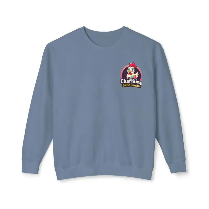 Blue long-sleeved sweatshirt from Funny Female Hen Lightweight Sweatshirt collection