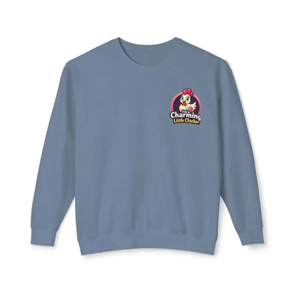 Blue long-sleeved sweatshirt from Funny Female Hen Lightweight Sweatshirt collection